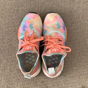 Watercolor Adidas NMD worn 2x